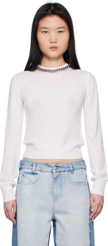 Sveter Stella McCartney Stella McCartney Falabella Chain Fine Knit Sweater Biela | 6K09683S2560, 0