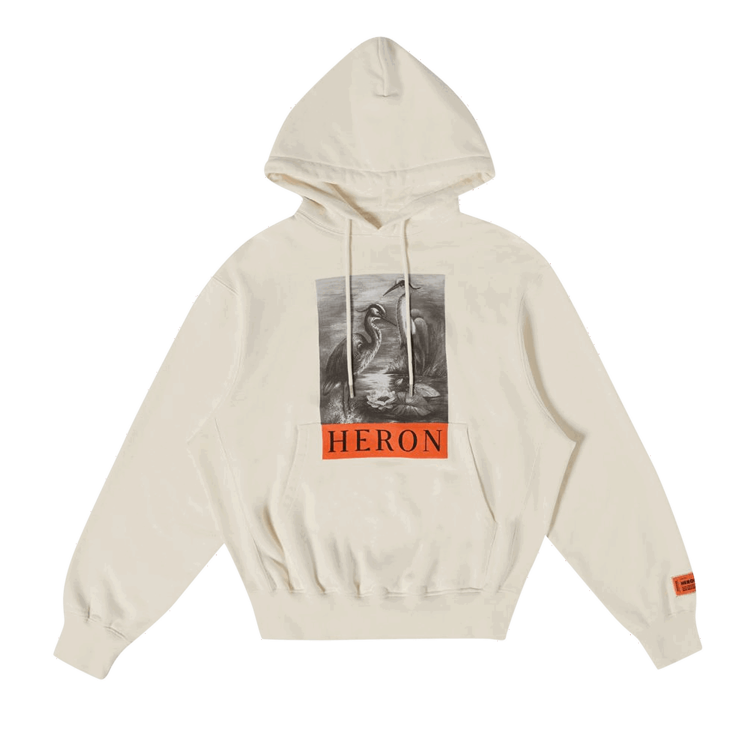 Mikina HERON PRESTON NF Heron BW Hoodie Biela | HMBB024C99JER0030110, 0