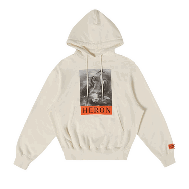 Mikina HERON PRESTON NF Heron BW Hoodie Biela | HMBB024C99JER0030110, 0