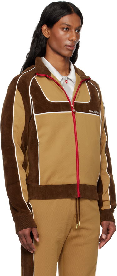 Súprava Casablanca Casablanca Chenille Panelled Track Jacket Hnedá | MS25-JTP-342-01, 1