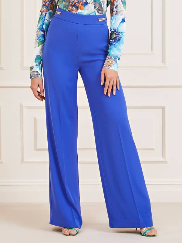 Nohavice GUESS Marciano Wide Leg Pant Navy | 3GGB049530Z, 0