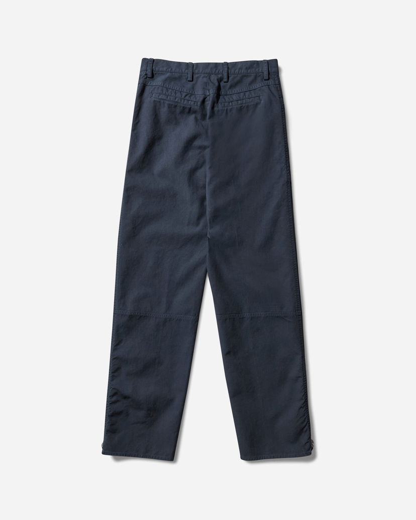 Nohavice Dries Van Noten Overdyed Zip Pants Navy | 252-020940-2101 509