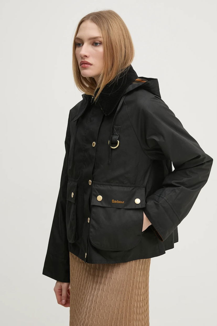 Bunda Barbour Barbour Reighton Wax Oversize Jacket Čierna | LWX1397