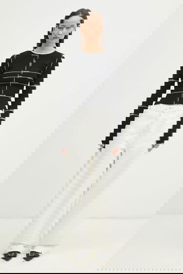 Džínsy Carhartt WIP Brandon Wide-Leg Pant Medium Waist Biela | I031918, 4