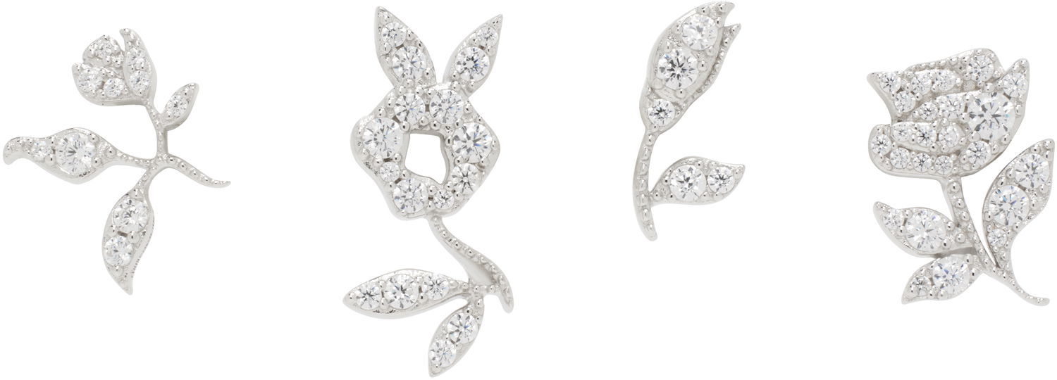 Náušnice SHUSHU/TONG SHUSHU/TONG YVMIN Edition Floral Gemstone Earring Set Metalická | 25632SLV00NN, 0