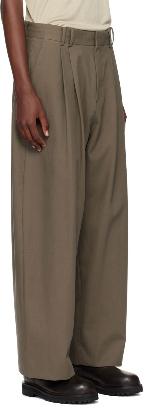 Nohavice Studio Nicholson Studio Nicholson Line Pleated Trousers Zelené | LINE SNM - 1185, 1
