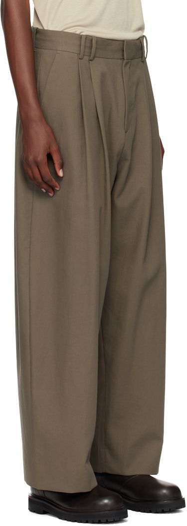 Nohavice Studio Nicholson Studio Nicholson Line Pleated Trousers Zelené | LINE SNM - 1185, 1