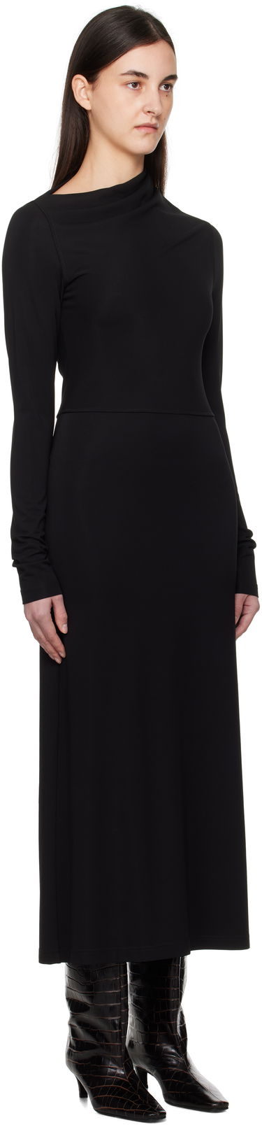 Šaty TOTEME TOTEME Draped Jersey Maxi Dress Čierna | 251-WRD4459-FB0162, 1