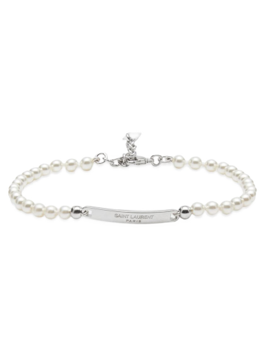 Náramok Saint Laurent Pearl Tag Bracelet Šedá | 713467Y15R0-8144