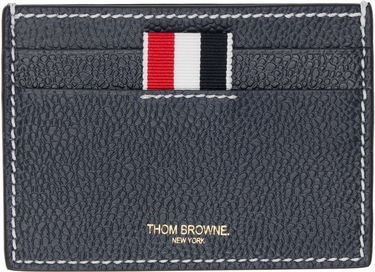 Peňaženka Thom Browne Thom Browne Pebble Grain Leather Card Holder Navy | UAW067A-00198, 0