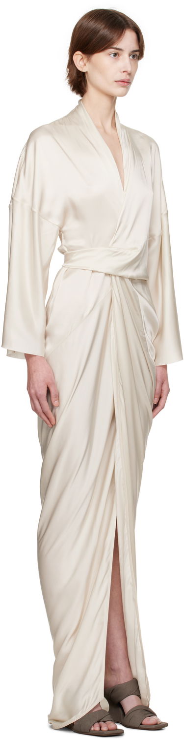 Šaty Rick Owens Rick Owens Hollywood Wrap Maxi Dress Béžová | RP01E7566 SCH, 1