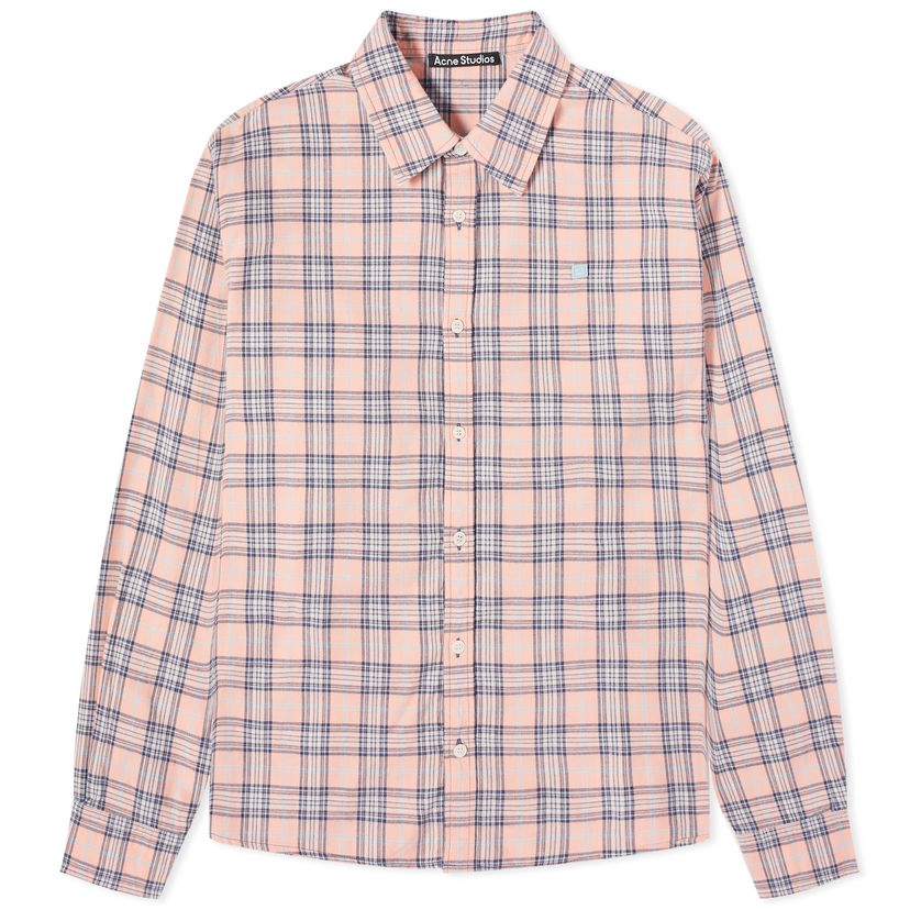 Košeľa Acne Studios Sarlie Dry Flannel Check Shirt Ružová | CB0062-COG