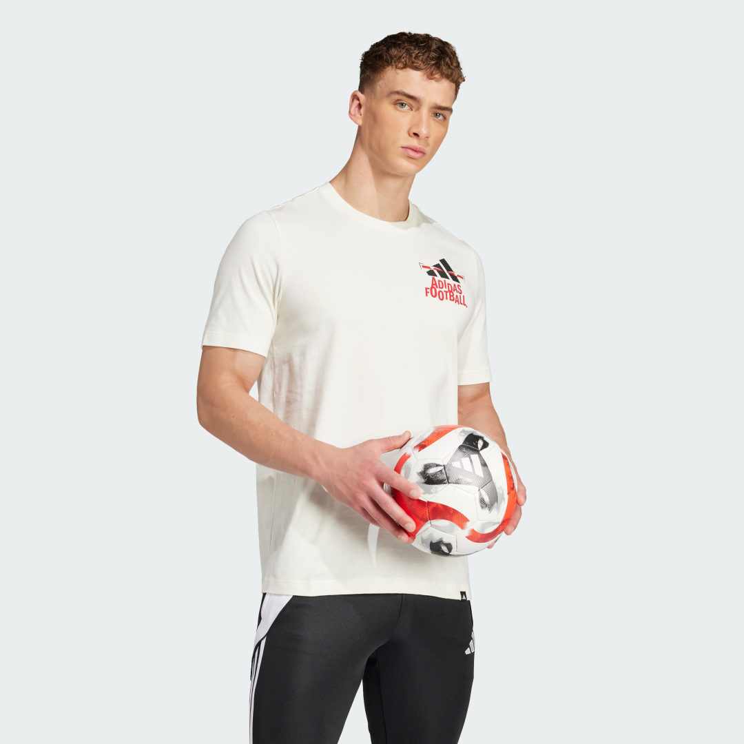 Tričko adidas Performance Football Graphic T-Shirt Biela | JD8215, 1