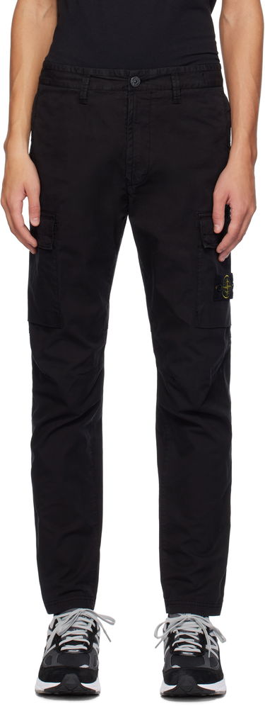 Cargo nohavice Stone Island Stone Island Supima Cotton Twill Cargo Pants Čierna | 811530410, 0