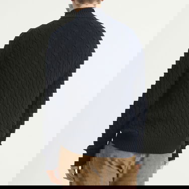 Sveter Polo by Ralph Lauren Cable Knit Half Zip Jumper Navy | 710810841001-BLU, 3