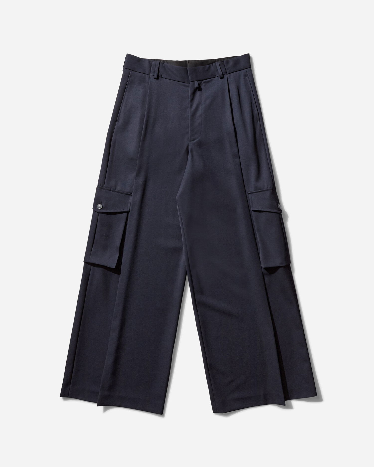 Cargo nohavice Dries Van Noten Wide Leg Pleated Cargo Pants Navy | 251-020915-1176 509, 0