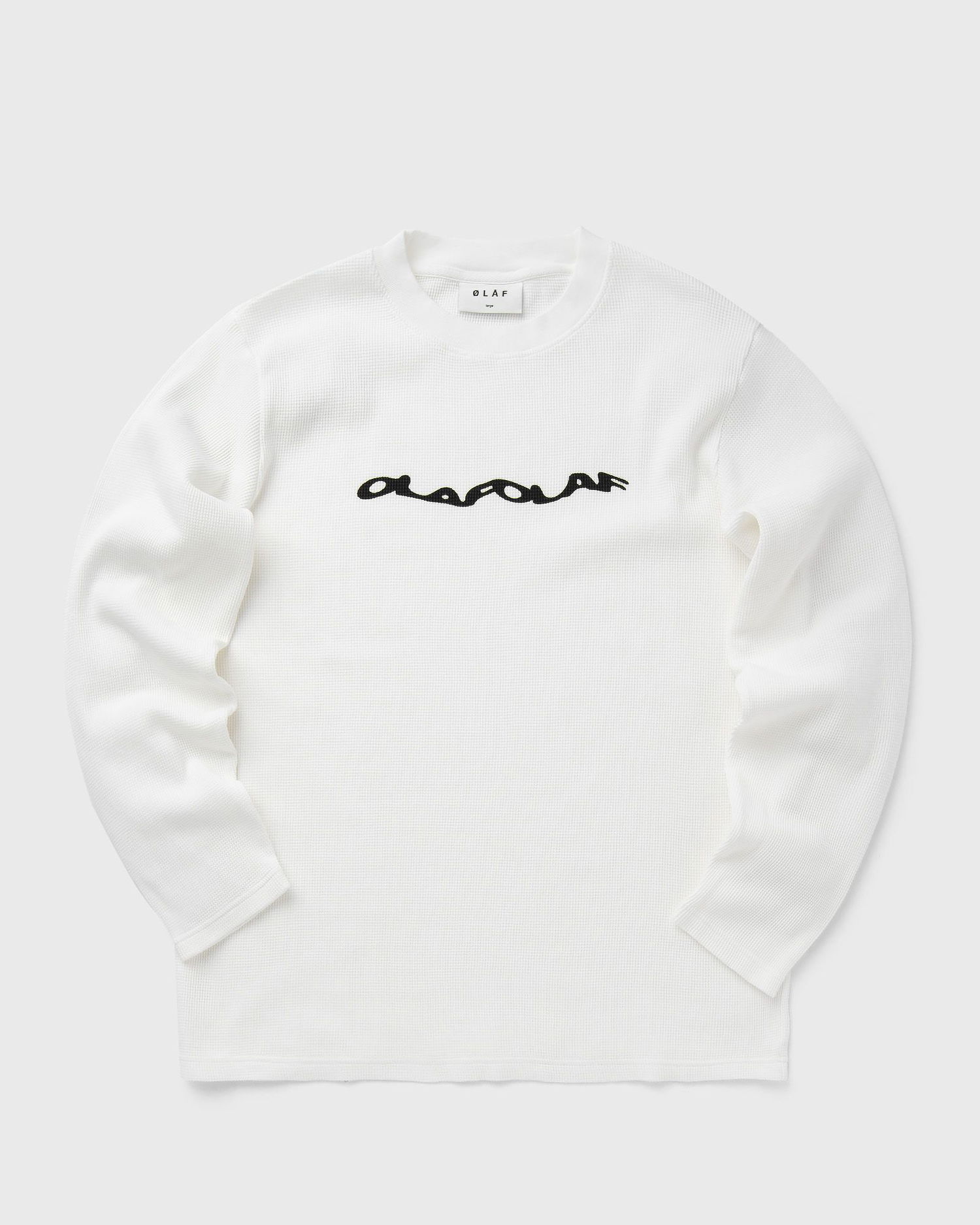 Tričko ØLÅF WAFFLE TEE LS Biela | M180113-WHITE, 0