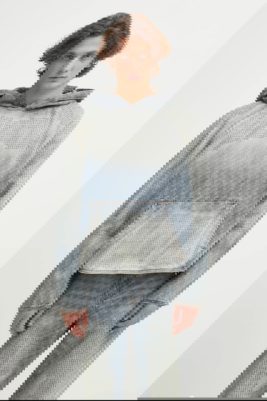 Mikina DAILY PAPER Daily Paper Destroyed Denim Hoodie Modrá | 2521025, 0