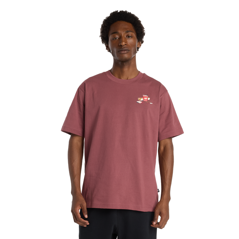 Tričko New Balance Spectator Graphic T-Shirt Vínová | MT53931-WAD