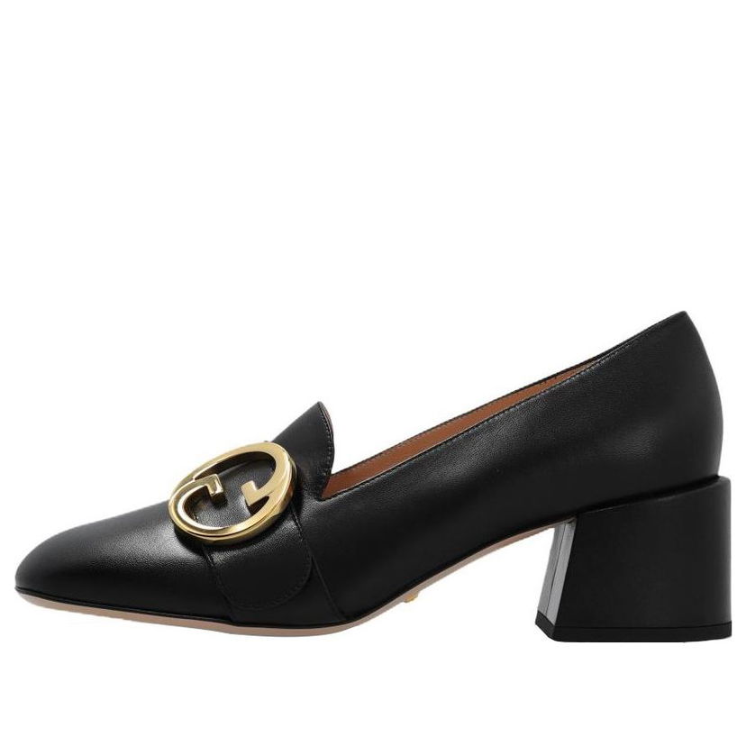 Tenisky a topánky Gucci Blonde Loafer Block-Heel Pumps Čierna | 700053-C9D00-1000