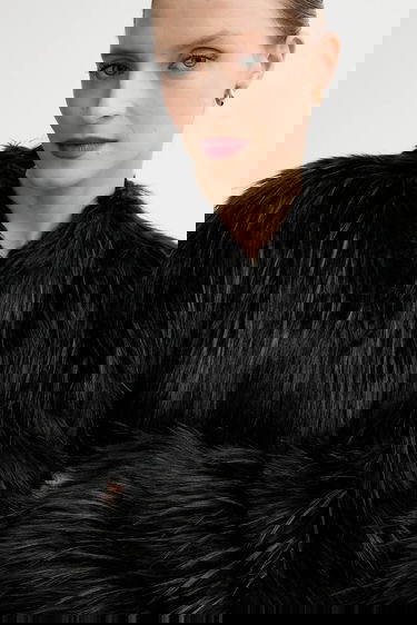 Kabáty STAND STUDIO Carolina Long Faux Fur Coat Čierna | 66577.9414, 4
