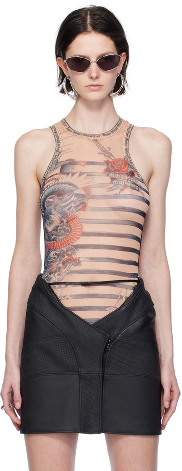 Body Jean Paul Gaultier Mariniere Bodysuit Béžová | 23/15-F-BD010-T537-635030, 0