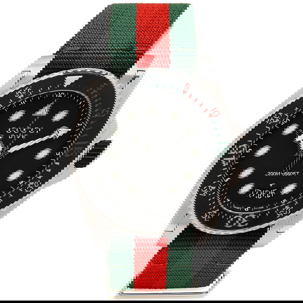 Hodinky Gucci Dive Watch 45mm Zelené | YA136209A, 0