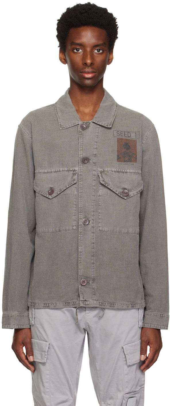 Košeľa C.P. Company Pigment-Dyed Shirt Šedá | 14CMOS335A-006494N, 0