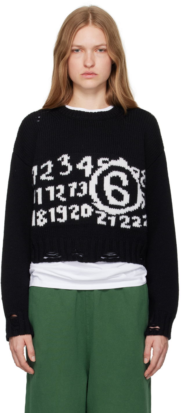 Sveter Maison Margiela Numeric Sweater Čierna | S62HL0029 M13074, 0