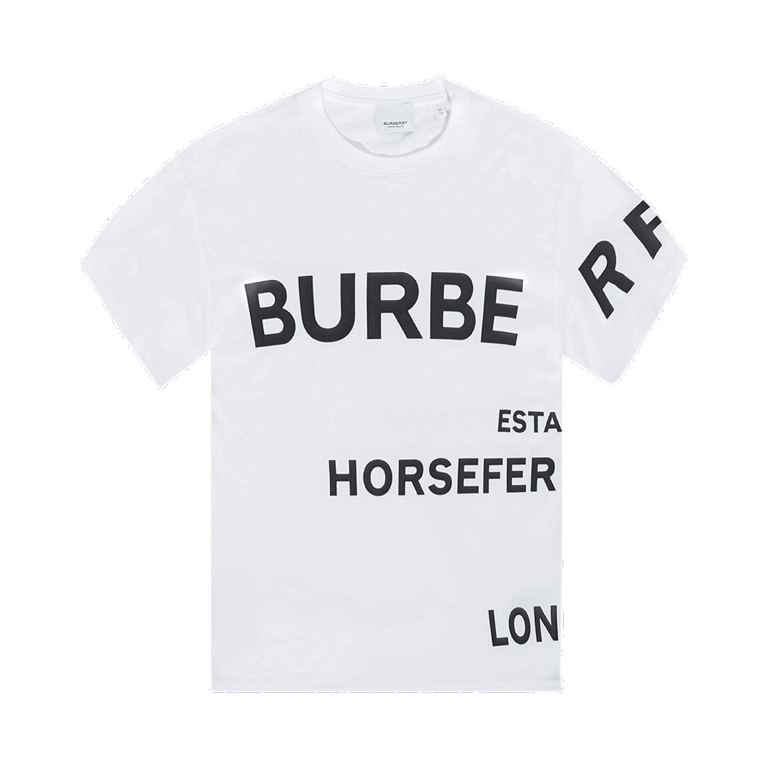 Tričko Burberry Horseferry Print Oversized T-Shirt Biela | 8048748, 0