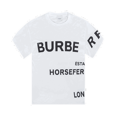 Tričko Burberry Horseferry Print Oversized T-Shirt Biela | 8048748, 0