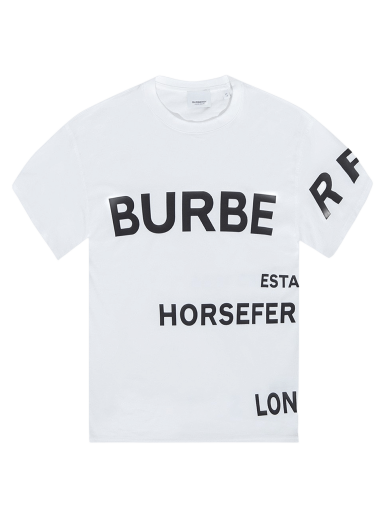 Tričko Burberry Horseferry Print Oversized T-Shirt Biela | 8048748