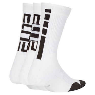 Ponožky Nike Elite Kids Basketball Crew Socks 3-Pack Biela | CW6063-100, 2