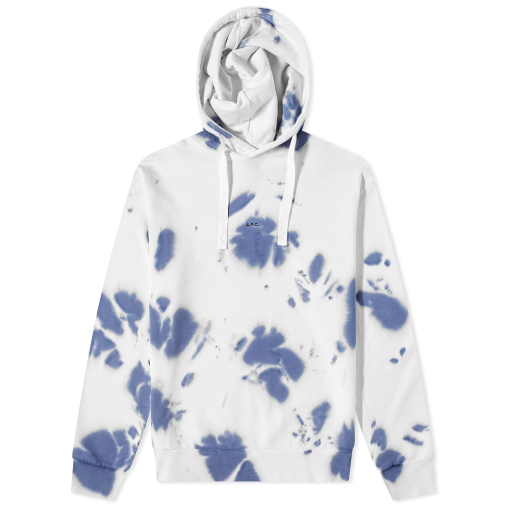 Mikina A.P.C. Victor Tie Dye Hoodie Biela | COEWQ-H27703-IAI, 0