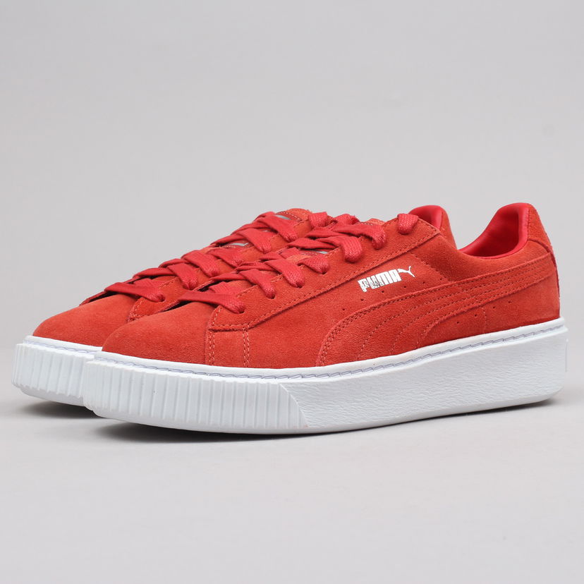 Tenisky a topánky Puma Suede Platform barbados cherry - cherry - white Červená | 362223 03