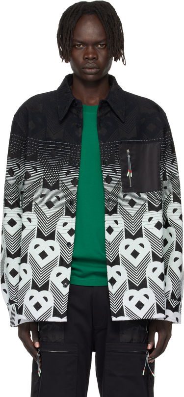 Bunda Casablanca Casablanca Gradient Monogram Shirt Jacket Čierna | MPF25-JK-374-01, 0