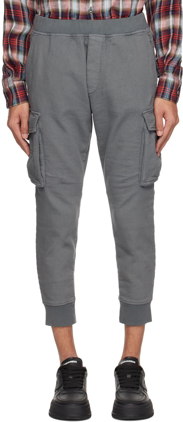Cargo nohavice DSQUARED2 Flap Pocket Cargo Pants Šedá | S74KB0685_S54438, 0