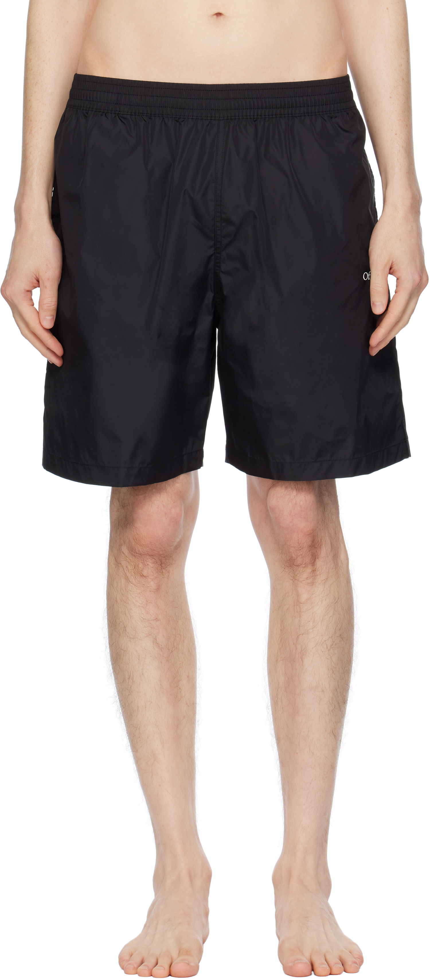 Plavky Off-White Off-White Diag Outline Surfer Swim Shorts Čierna | OMFD013C99FAB0011001, 0