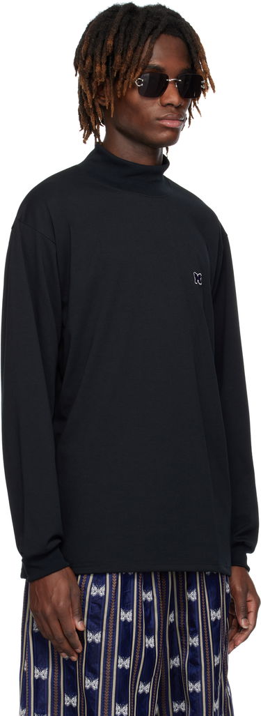 Tričko Needles NEEDLES Mock Neck T-Shirt Čierna | QV359, 1