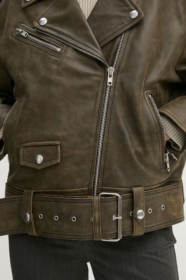 Bunda STAND STUDIO Stand Studio Irene Oversized Leather Jacket Zelené | 62273.7680, 4