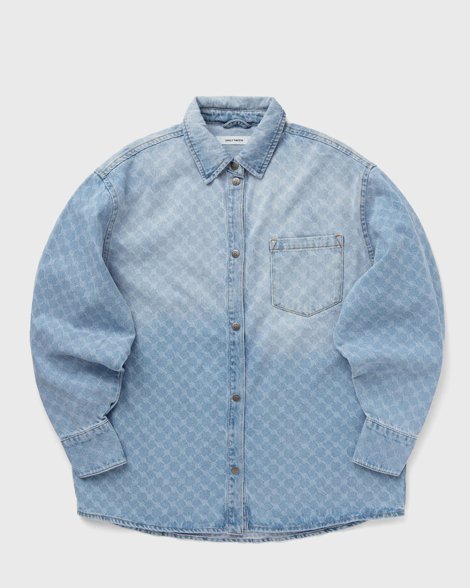 Košeľa DAILY PAPER ZELLA MONOGRAM DENIM LS SHIRT Modrá | 2413028, 0