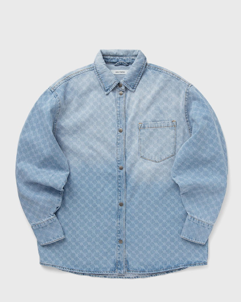 Košeľa DAILY PAPER ZELLA MONOGRAM DENIM LS SHIRT Modrá | 2413028