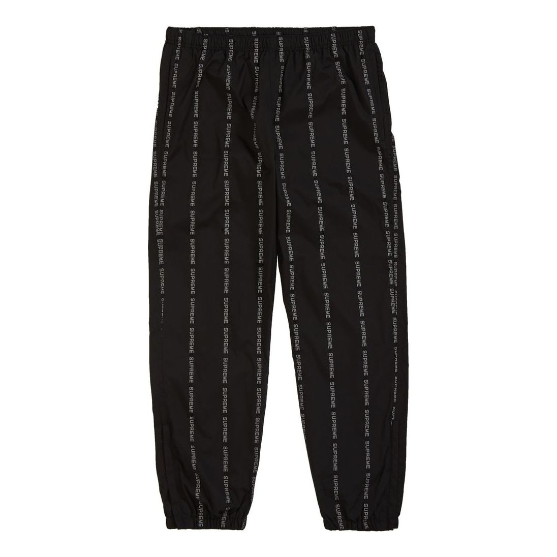 Tepláky Supreme Reflective Text Track Pants Čierna | SUP-FW18-942, 0