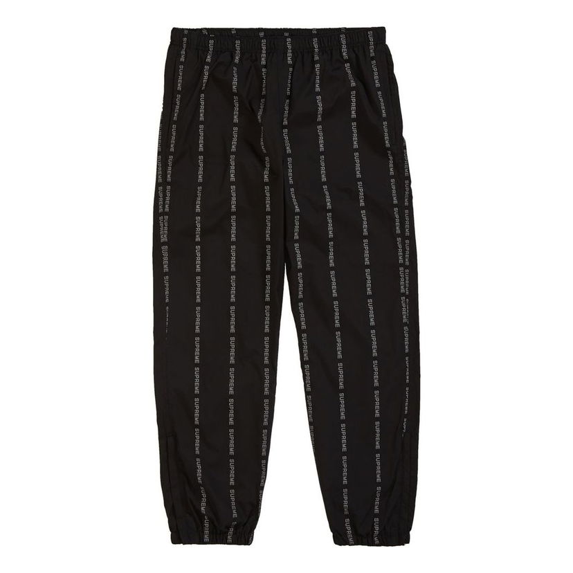 Tepláky Supreme Reflective Text Track Pants Čierna | SUP-FW18-942