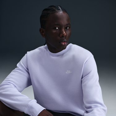 Sveter Nike Nike Club Fleece Crewneck Sweatshirt Fialová | FN3886-538, 4