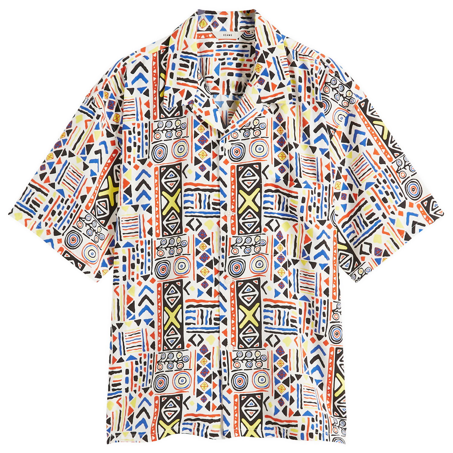 Košeľa BEAMS BEAMS Loose Open Collar Shirt, Size Large Rôznofarebný | 1101-1491-803-01, 0