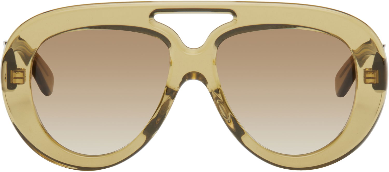 Slnečné okuliare Loewe Round Spoiler Aviator Sunglasses Hnedá | LW40144UM5596F 840126839418, 0