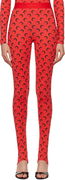 Stirrup Leggings with Moon Print