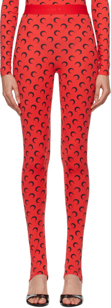 Legíny Marine Serre Stirrup Leggings with Moon Print Červená | WPA111A CJER0001, 0