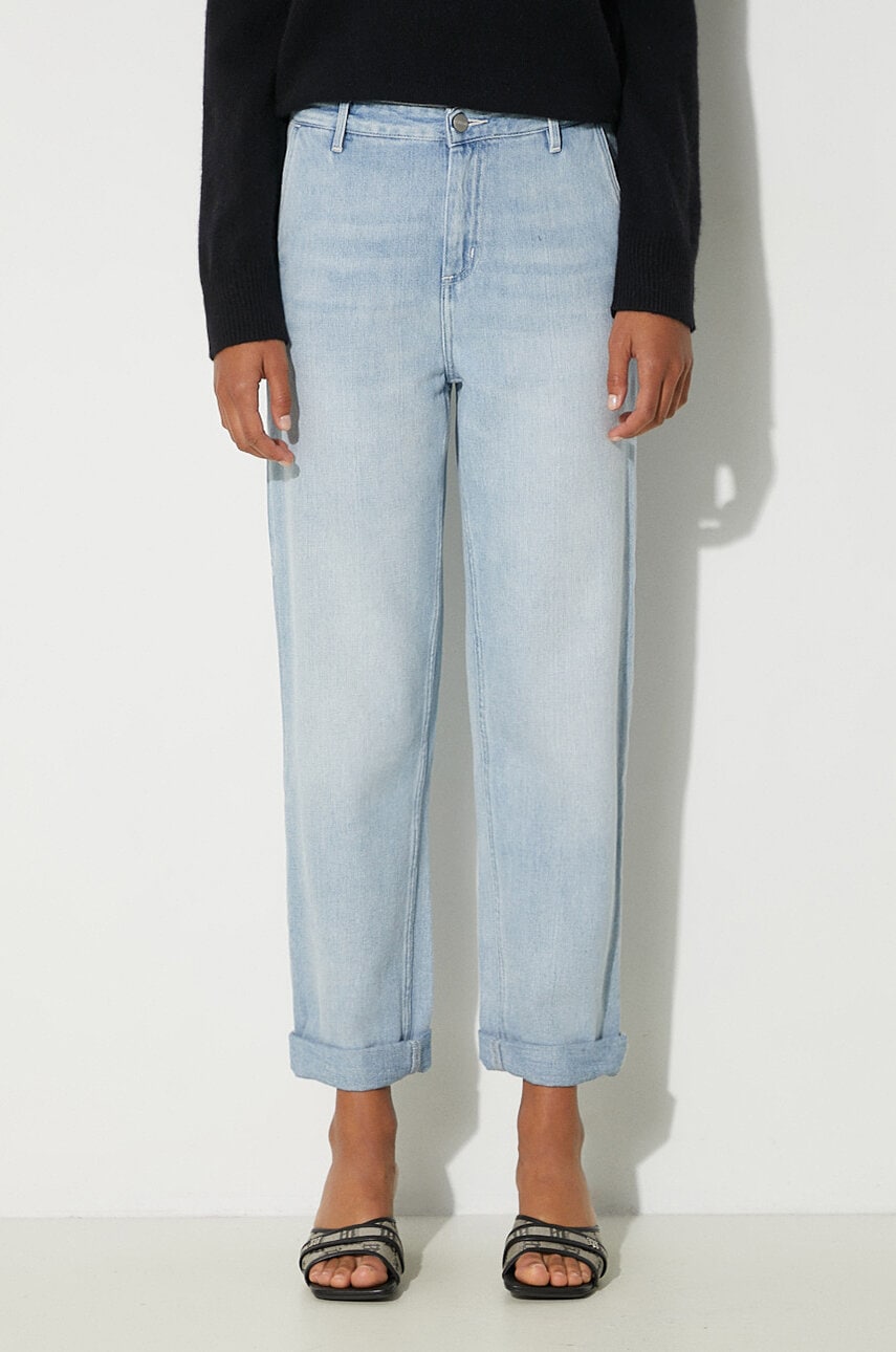 Džínsy Carhartt WIP WIP Pierce Light Wash Cuffed Jeans Modrá | I025268.BLUE.LIGHT, 0